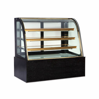 Front Curved Glass 1500*760*1250mm Bakery Display Refrigerator
