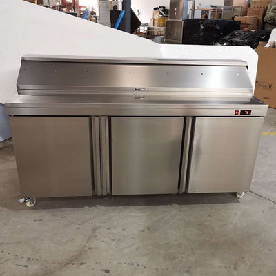 Fan Cooling 350L Salad Bar Display Fridge for restaurant