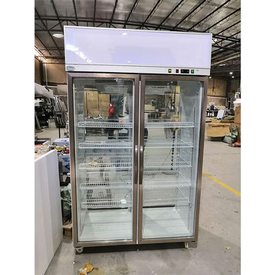 R134A 1000L Commercial Glass Door Coolers Bar display Fridge