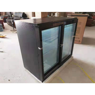 2 Sliding Door 190W 208L Under Counter Bar Refrigerator
