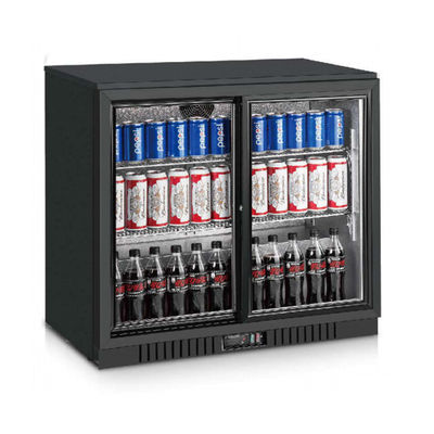 2 Sliding Door 190W 208L Under Counter Bar Refrigerator