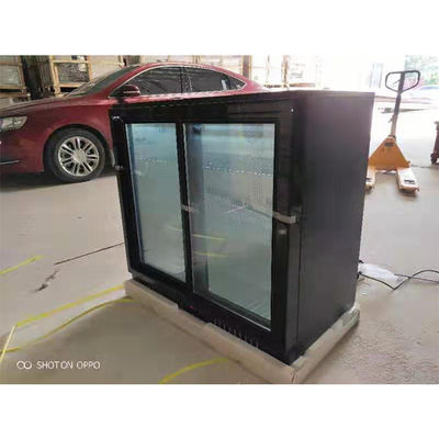 2 Sliding Door 190W 208L Under Counter Bar Refrigerator
