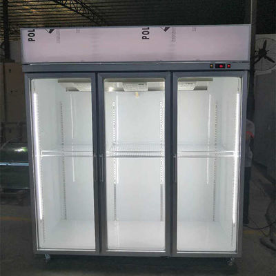Upright Commercial Ice Cream Display Freezer With Three Glass Door