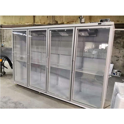 Commercial Bar 2500L 4 Glass Door Upright Beverage Fridge