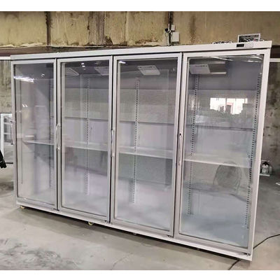 Commercial Bar 2500L 4 Glass Door Upright Beverage Fridge