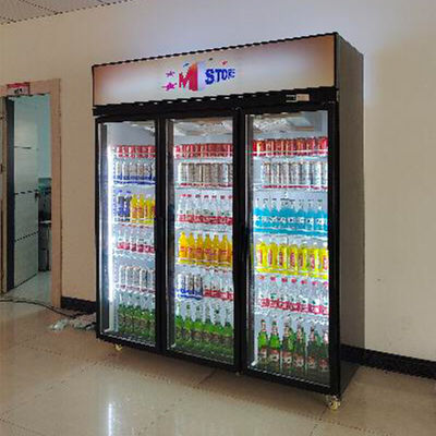 Three Swing Glass Door Merchandiser Refrigerator Commercial