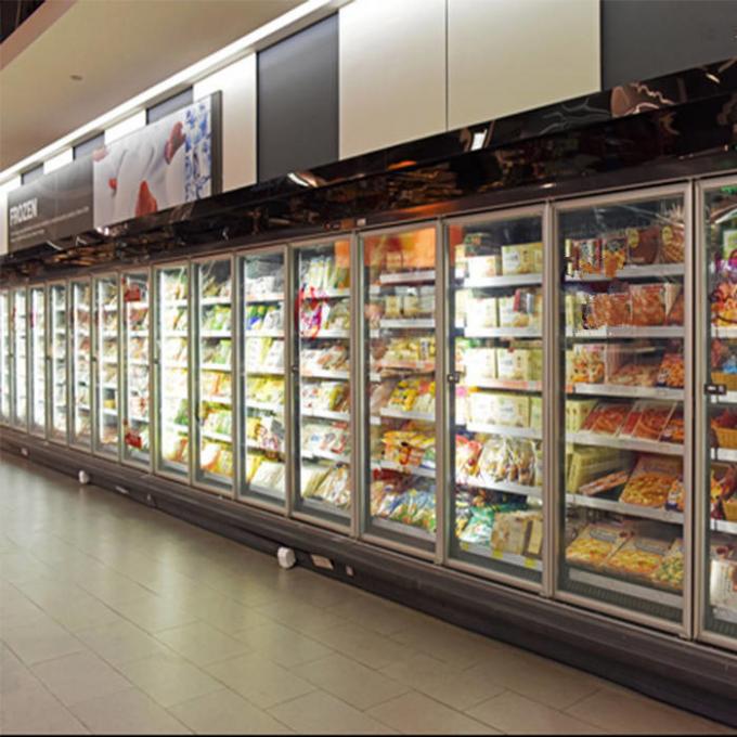 Vertical 1250L Supermarket Refrigeration Equipments 0