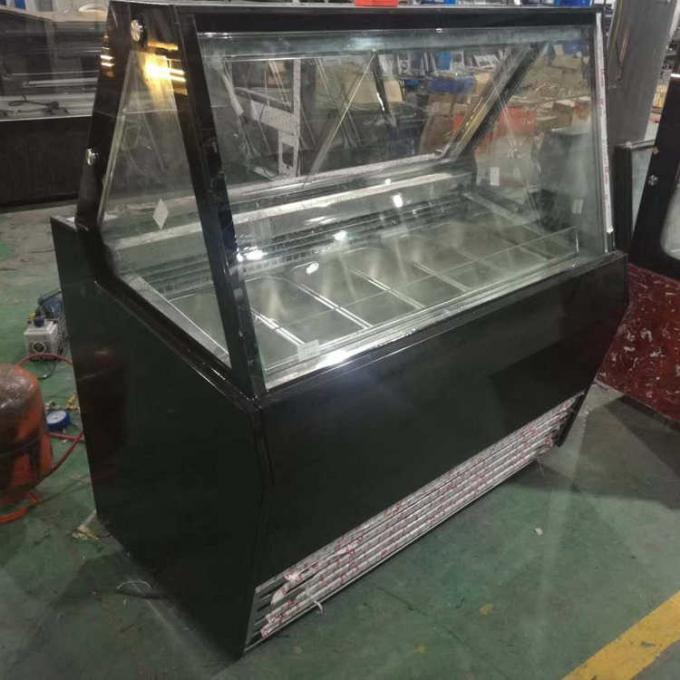 Automatic Defrost Ice Cream Scoop Commercial Display Freezer R404a 1500*1130*1350mm 0