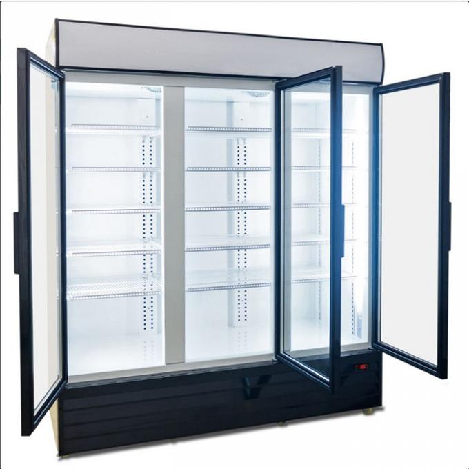 600W R134A CE glass door bottle cooler 220V 50Hz 3 Glass Door fridge 0