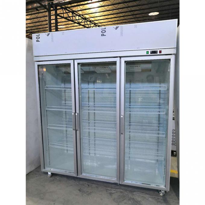 CE 600W Double layer Glass Door Refrigerator Commercial 0