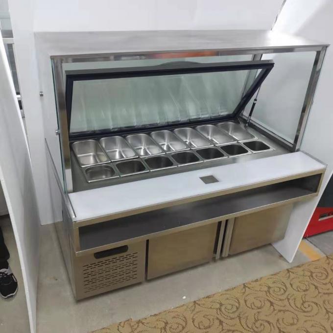 CE R134A Refrigerant 400W Commercial Fridge Freezer